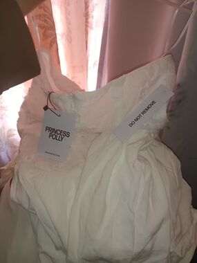 Princess Polly White Strapless Dress